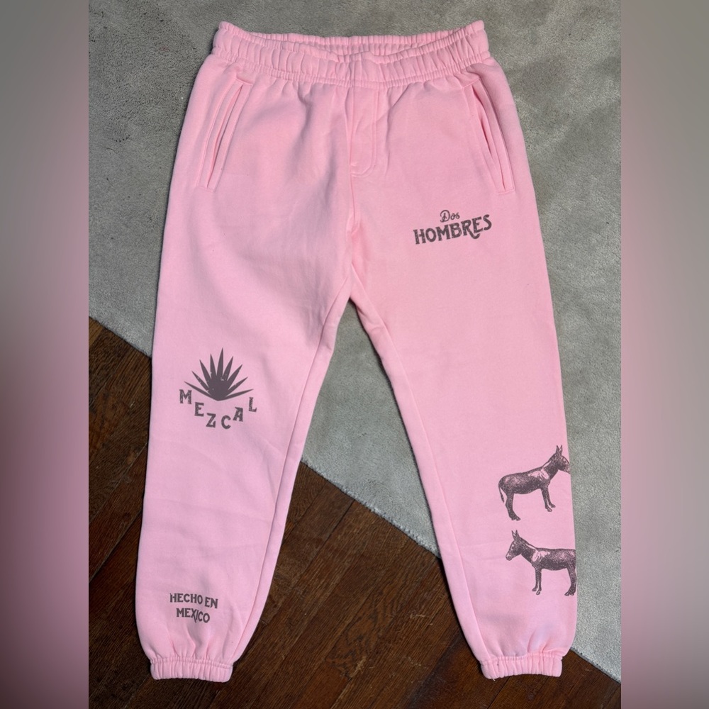 DOS HOMBRES MEZCAL MERCH AARON PAUL CRANSTON PINK JOGGER SWEATPANT UNISEX MEDIUM